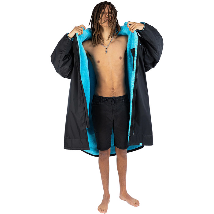 2024 Dryrobe Advance Cambio De Manga Larga Robe V3 DR104 - Black / Blue